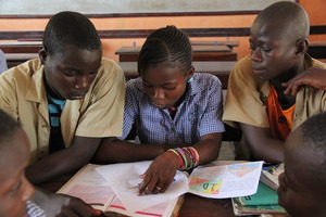 Students at an STS supported school in Guinea