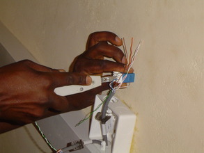 Terminating the cables with modules