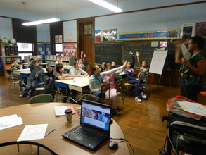 JA volunteer Amanda Glinski at Taylor School