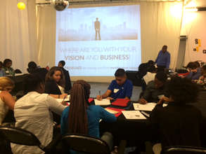 students creaing business plans in a NFTE class
