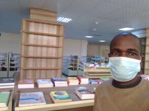 Sanou Dounko in bookstore