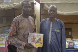 Children's book author at book fair