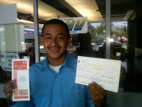 Johnny Velasquez passed driving permit exam
