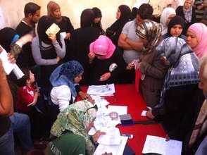 registering families who received Hygiene kits