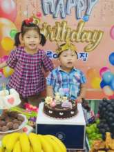 Gabby & Hank at his 2nd birthday party (fall 2020)
