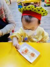 Harmony working on fine motor skills during school