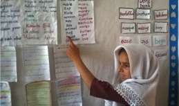 Sadaf happy to be back in school!
