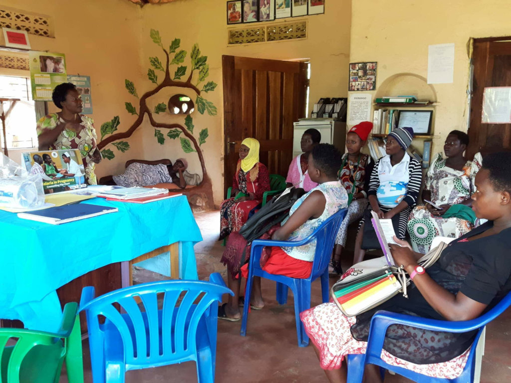 Group talk on malaria in pregnancy
