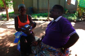 Shamim with Village Health Team Member Janat
