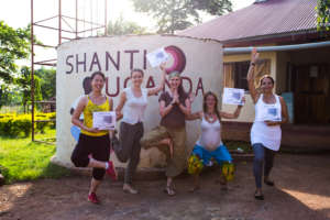 The newly certified prenatal yoga teachers.