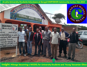 University of Arusha students volunteers