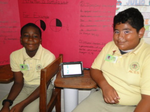 Students of the first Std. IV in our new classroom