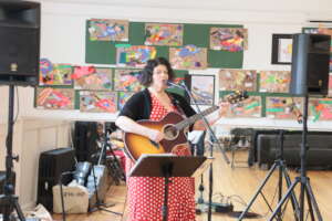 Marsha Goodman-Wood performing at art celebration