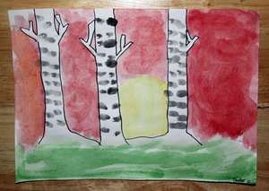 2nd grader shares his inspired art work