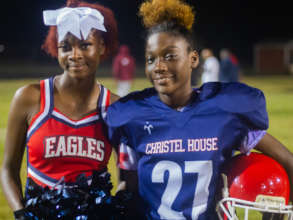 Natavia (left) and Natalya (right) on the field