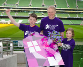 Dylan Lynch & his sister Emma with Joe Schmidt