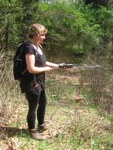 Conservation Intern, Inga, tracking turtles.