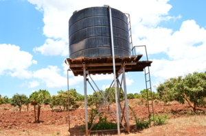 water tank being used to irrigate