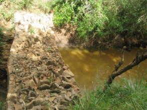 Recently constructed earthdam to prevent siltation