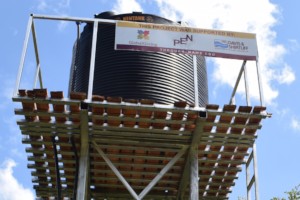Branded elevated tank for water distribution