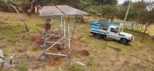 The installed Solar panels to power the pump