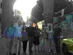 Some of the students in the street of Bethlehem
