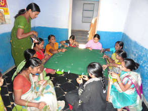 Destitute women at work place skills training