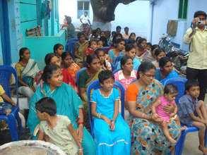 Economically deprived women at awareness meeting