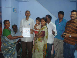 poor women are getting certificates after training