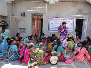 poor women are learning hand embriodery