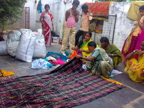 women at sujniwork in kurnool rural area