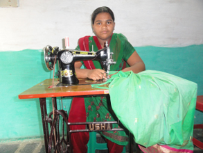 preeti empowered through tailoring training