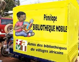 Mock-up of biblio-mobile tricycle coming soon!
