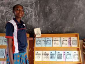 CMH books and a library reader