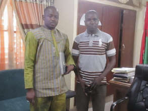 Mayor of Hounde with FAVL director Sanou Dounko