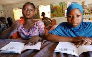 Reading in Koumbia library
