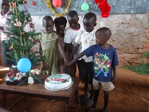 Children celebrating Christmas