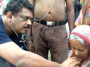 Dr. Santhosh caring for a patient