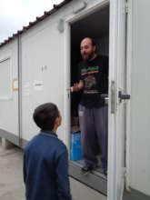 young boy who is asking the permission to help us
