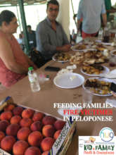 FEEDING FAMILIES FIRE VICTIMES IN PELOPONESE FIRES