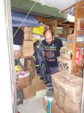 Gathering donations and supplies for distribution