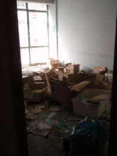One of the many rooms needing refurbishment