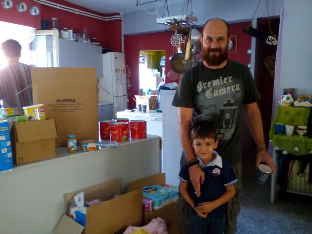 Food distributions to Greek families