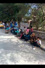 refugee families in Athens where schools exist