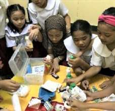 Students learning about first-aid