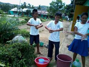 Children learn good hygiene/handwash before lunch
