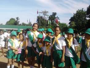 Girl Scout troop at Bulak Elementary SChool