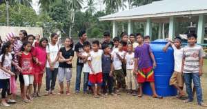 Students in Sulu @arrival of the new Water Tank
