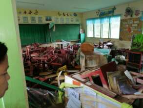 Flood damage at Maindang Elementary in Capiz