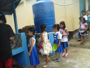 rainwater tank at Catig Lacadon ES aids hygiene